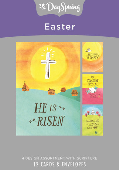 Easter Cards: He Is Risen Box of 12 Cards & Envelopes - Re-vived