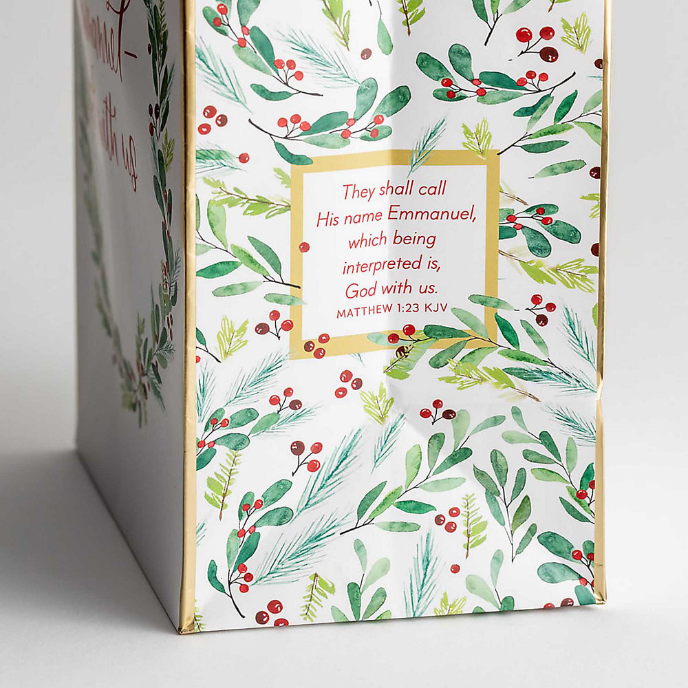 Christmas Gift Bag: Christmas Wreath - Medium Size - Re-vived