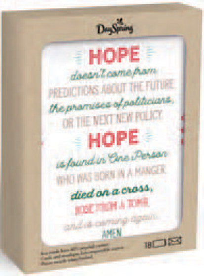 Christmas Boxed Cards: Hope (Pack of 18)