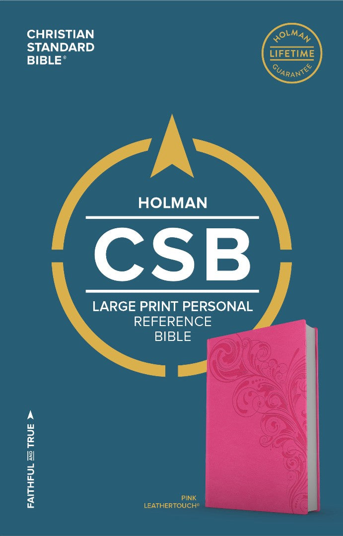 CSB Large Print Personal Size Reference Bible, Pink