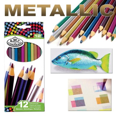 Metallic Coloured Pencil Set 12-piece - Re-vived