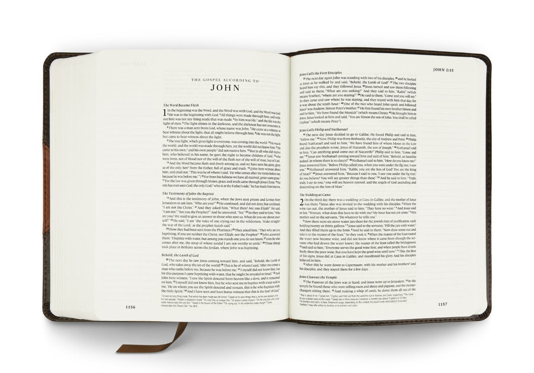 ESV Single Column Journaling Bible, TruTone, Brown/Cordovan - Re-vived