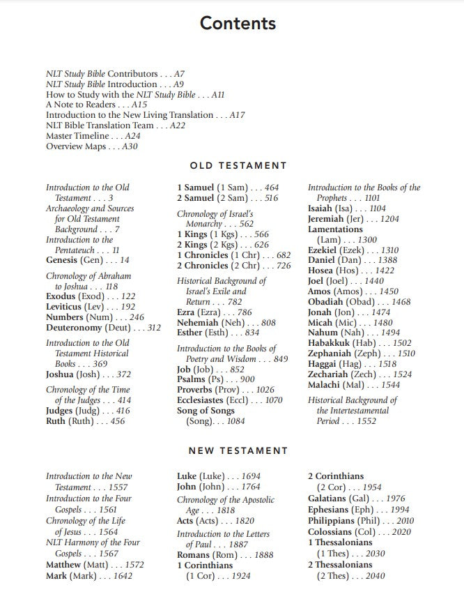 NLT Study Bible Large Print (Red Letter, Hardcover, Indexed) - Re-vived