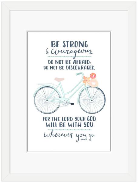 Be Strong (Bicycle) Framed Print (10x8)