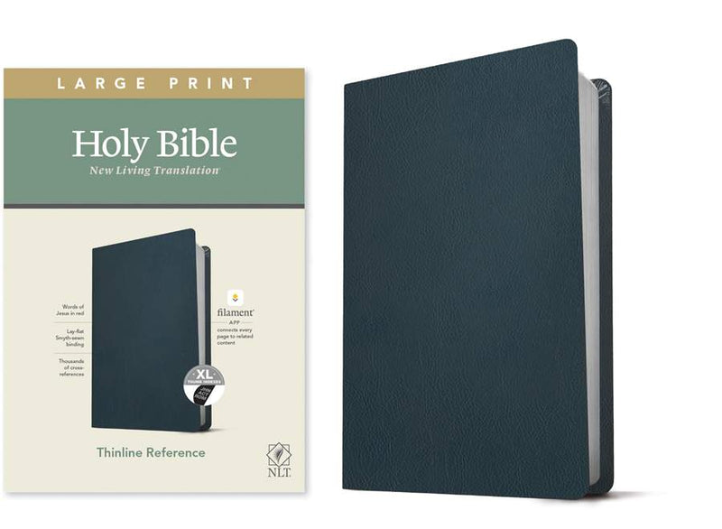 NLT Thinline Reference Bible, Filament Edition, Navy