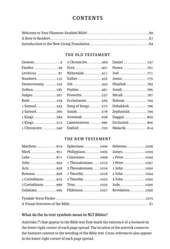 NLT Large Print Thinline Reference Bible, Filament Edition - Re-vived