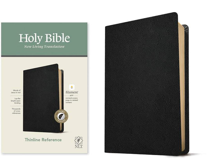 NLT Thinline Reference Bible, Filament Edition, Black - Re-vived