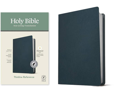 NLT Thinline Reference Bible, Filament Ed., Navy, Indexed - Re-vived