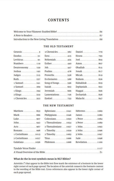 NLT Thinline Reference Bible, Filament Ed., Navy, Indexed