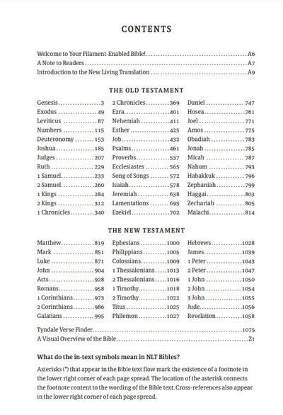 NLT Large Print Thinline Reference Bible, Filament Edition