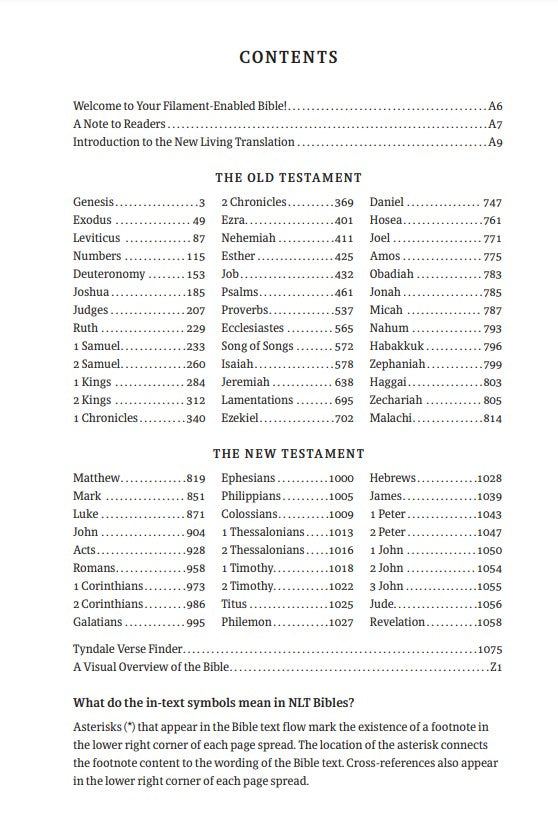 NLT Large Print Thinline Reference Bible, Filament Edition - Re-vived