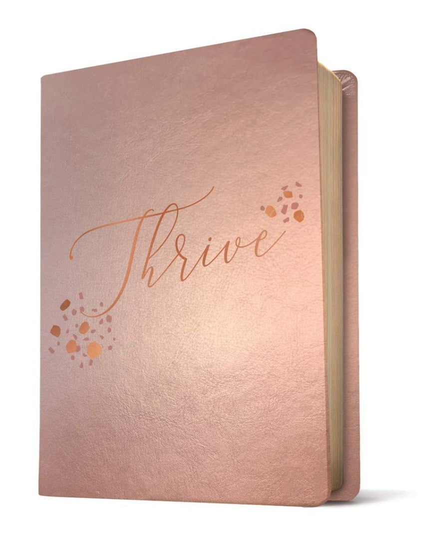 NLT THRIVE Devotional Bible for Women, Rose Metallic - Re-vived