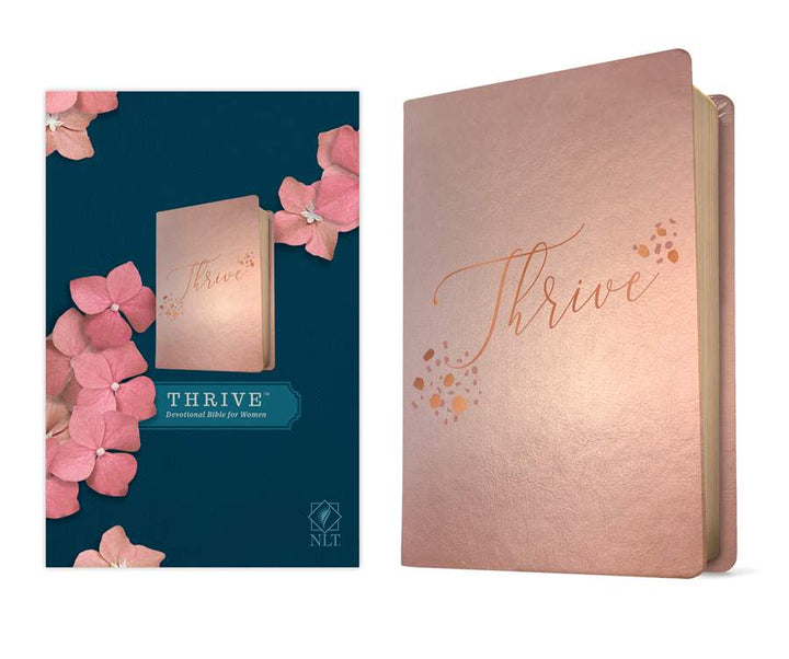 NLT THRIVE Devotional Bible for Women, Rose Metallic - Re-vived