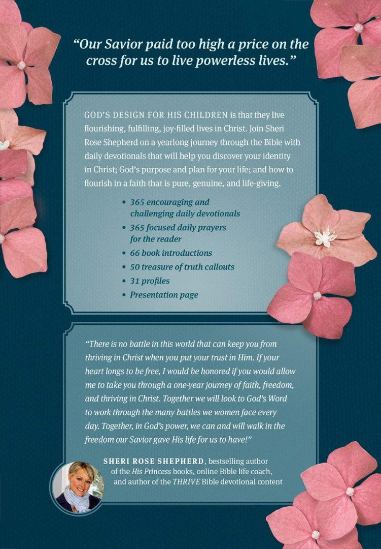 NLT THRIVE Devotional Bible for Women, Rose Metallic - Re-vived