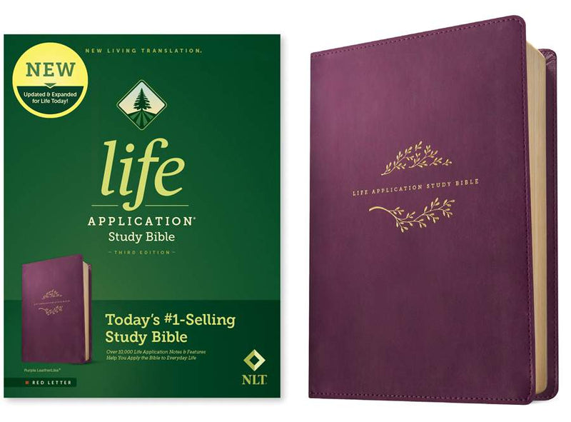 NLT Life Application Study Bible, Third Edition, Purple
