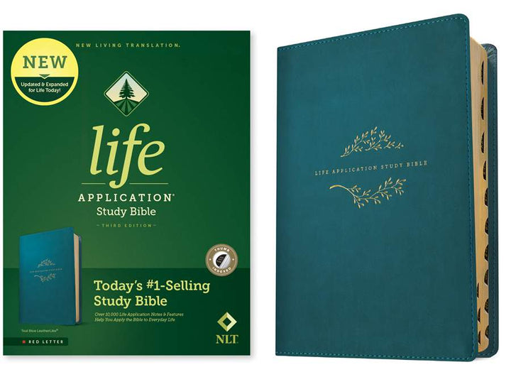 NLT Life Application Study Bible, Third Edition, Teal Blue - Re-vived