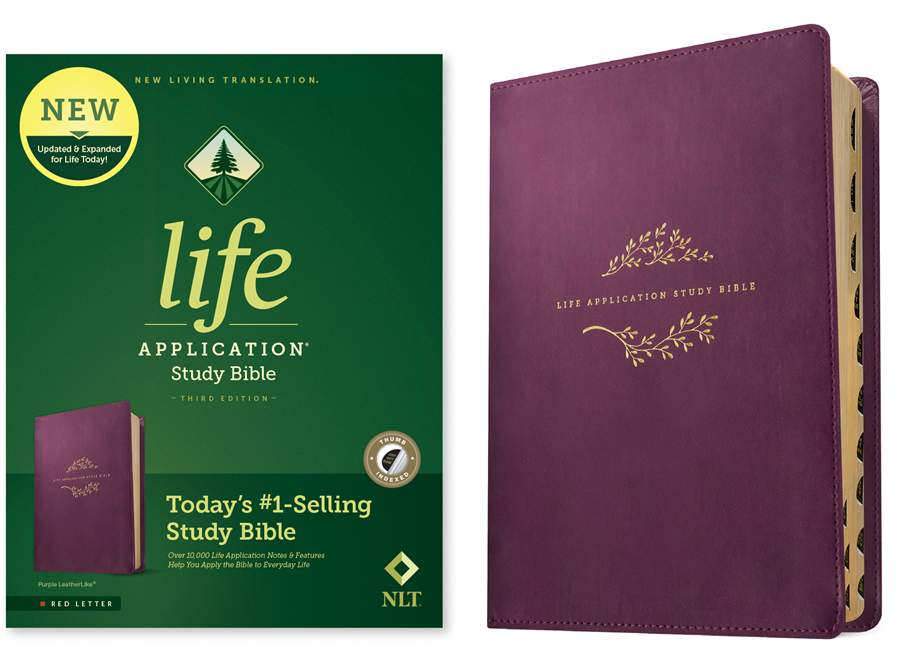 NLT Life Application Study Bible, Third Edition, Purple - Re-vived