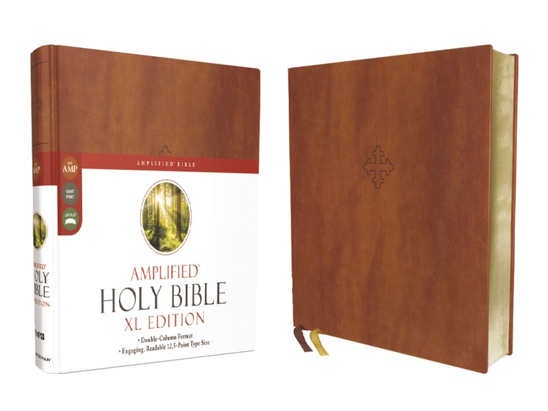 Amplified Holy Bible, XL Edition, Leathersoft, Brown - Re-vived