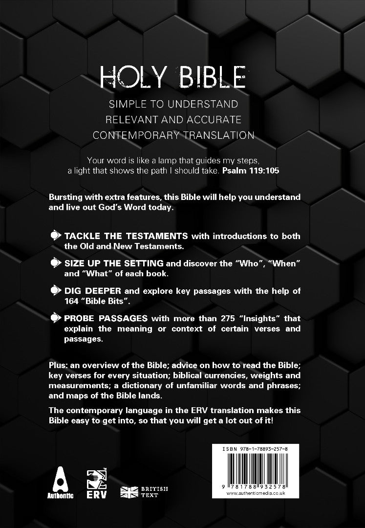 ERV Holy Bible, Black, Anglicized - Re-vived