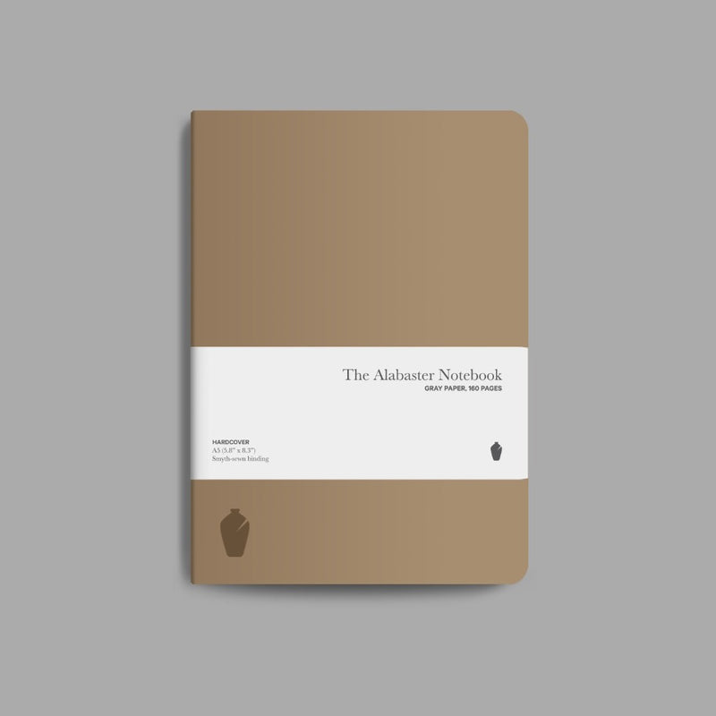 Alabaster Notebook, Tan, Hardcover, Lined