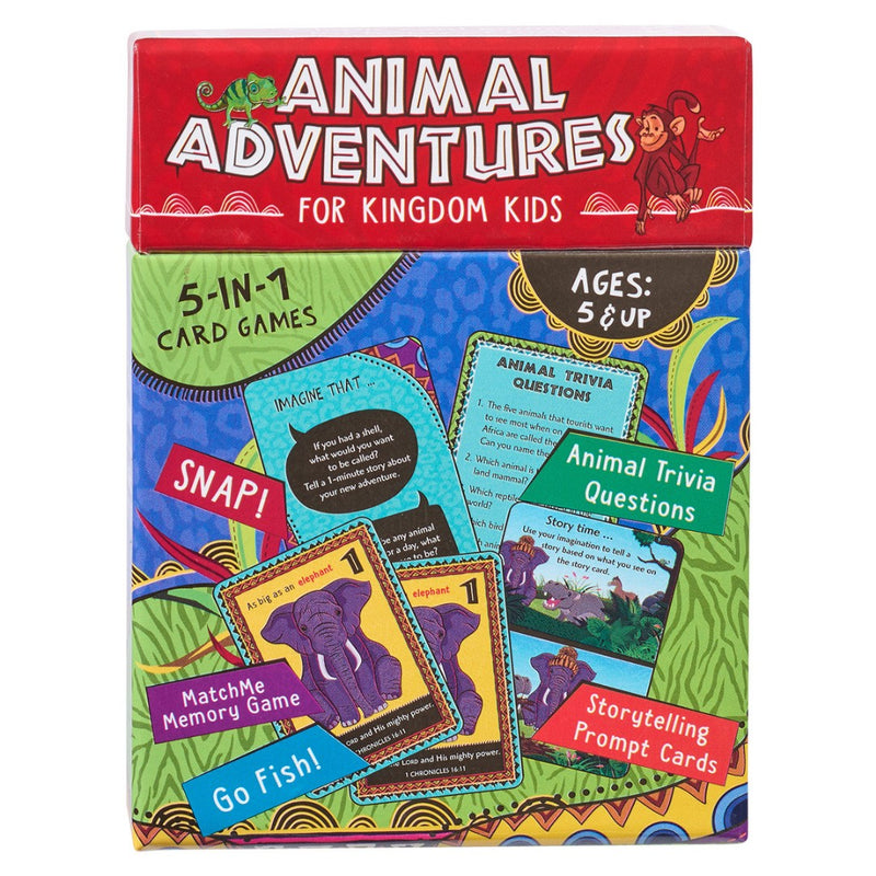 Animal Adventures for Kingdom Kids 5-in-1 Card Game Set