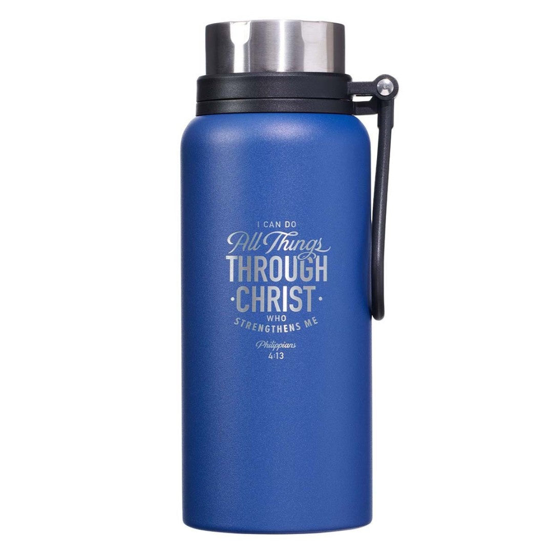I Can Do All Things Blue Stainless Steel Water Bottle - Re-vived