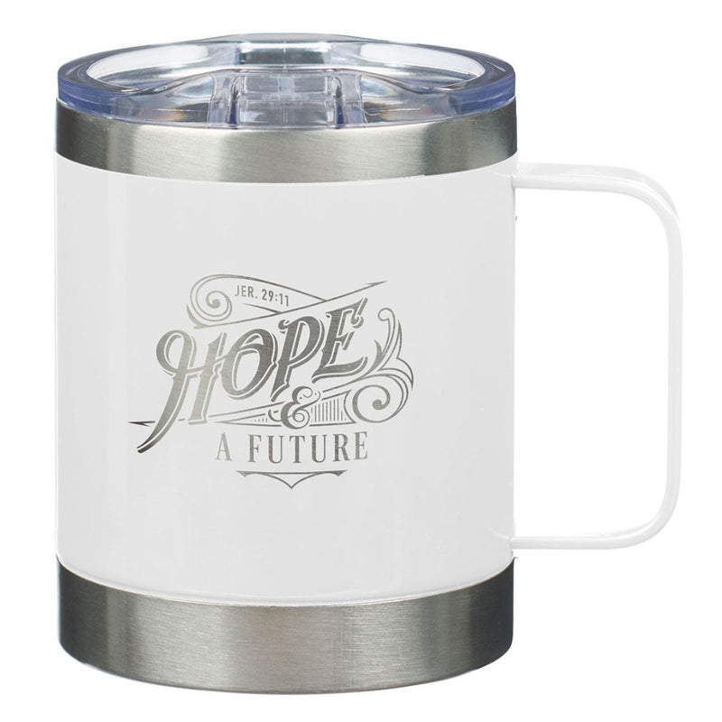 Hope and a Future White Camp Style Stainless Steel Mug