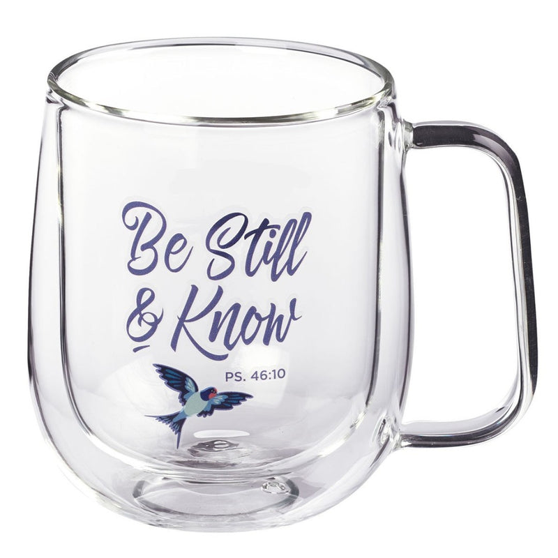 Be Still and Know Double-Walled Glass Mug