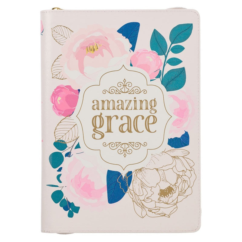 Amazing Grace Faux Leather Classic Journal with Zip