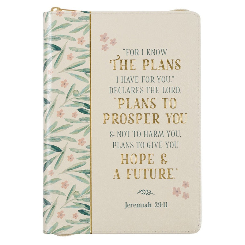 For I Know the Plans Faux Leather Classic Journal with Zip
