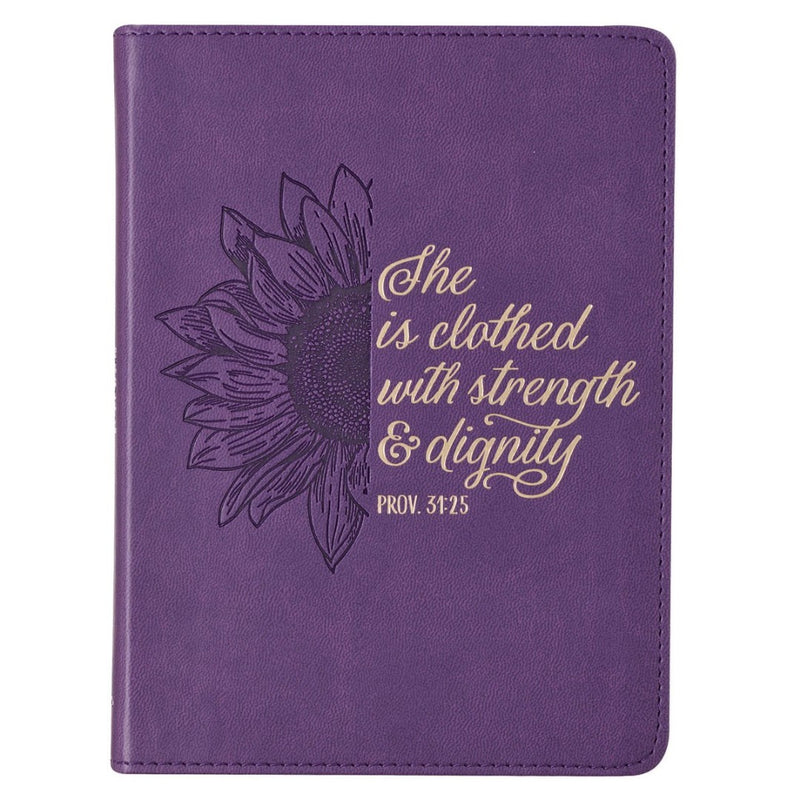 Strength & Dignity Purple Faux Leather Handy-Sized Journal
