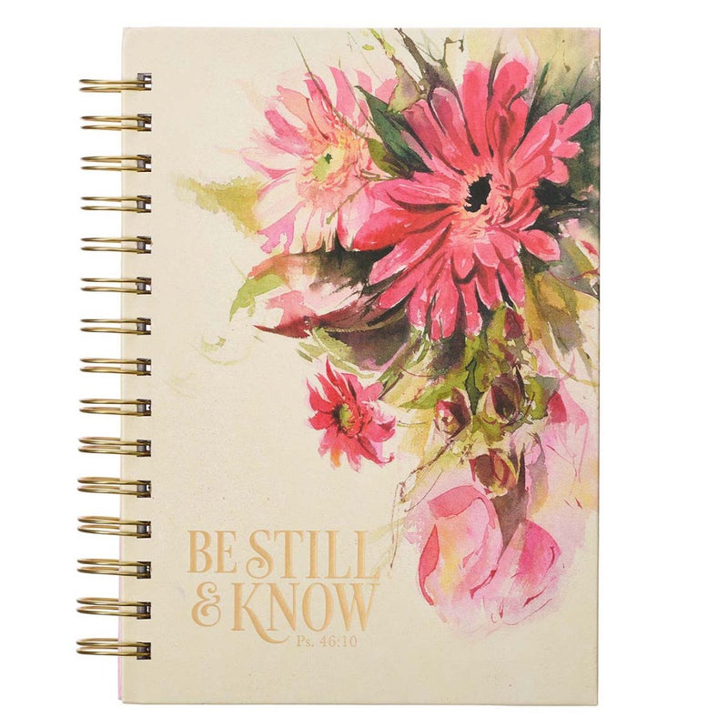Be Still and Know Floral Large Wirebound Journal