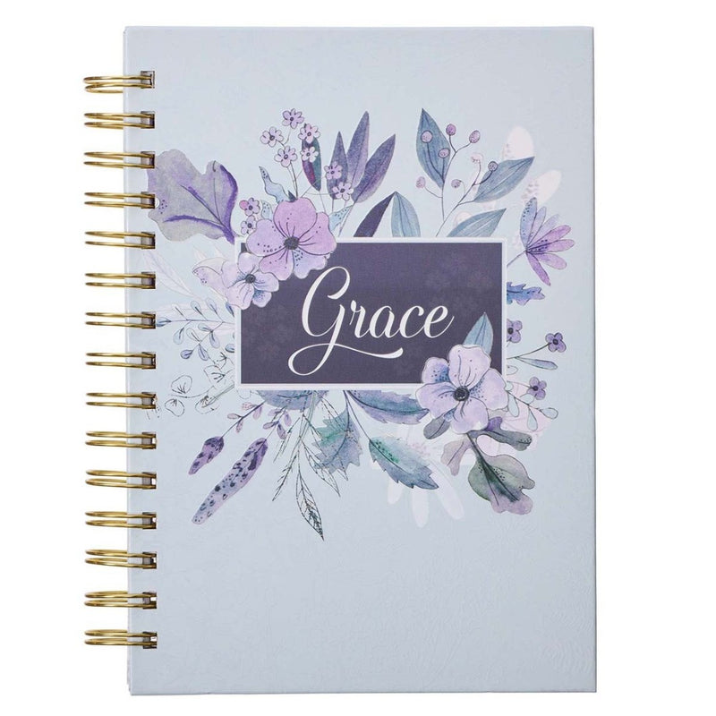 Grace Floral Large Wirebound Journal