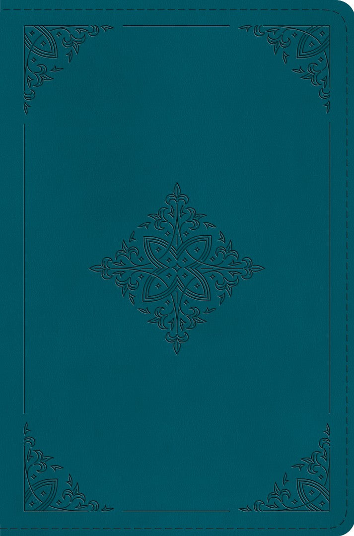 ESV Compact Bible (TruTone, Deep Teal, Fleur-de-lis Design) - Re-vived