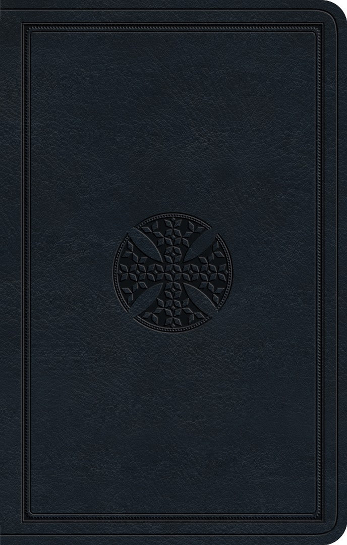ESV Premium Gift Bible, Navy, Mosaic Cross Design - Re-vived