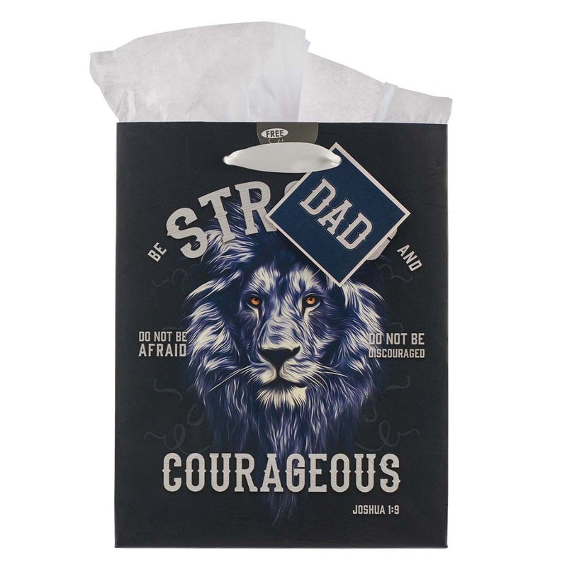 Strong & Courageous Dad Medium Gift Bag