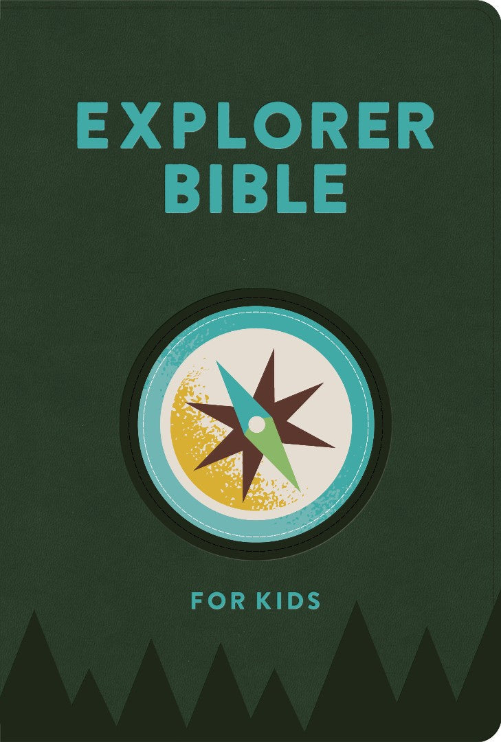 CSB Explorer Bible for Kids, Olive Compass LeatherTouch