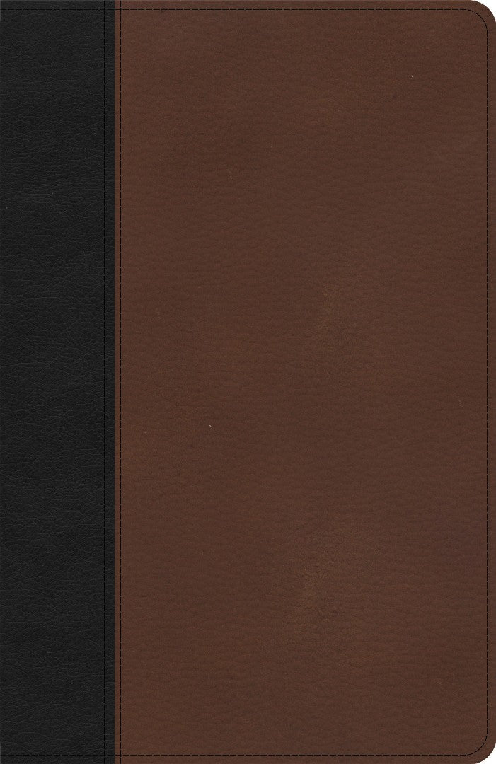 KJV Thinline Bible, Black/Brown LeatherTouch