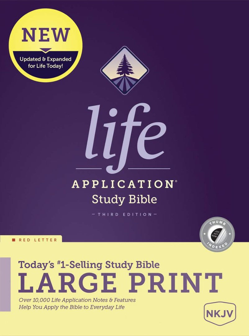 NKJV Life Application Study Bible Third Edition, Large Print - Re-vived