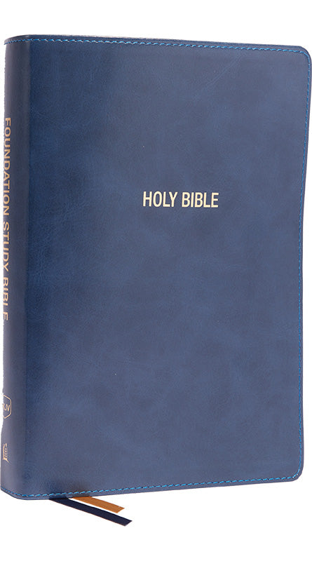 NKJV Foundation Study Bible, Large Print, Red Letter, Blue