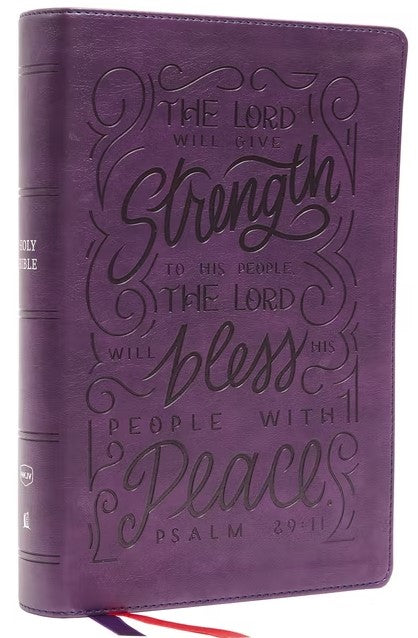 NKJV Giant Print Center-Column Reference Bible, Purple - Re-vived