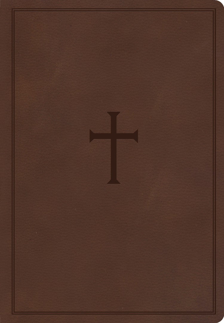CSB Super Giant Print Reference Bible, Brown, Indexed
