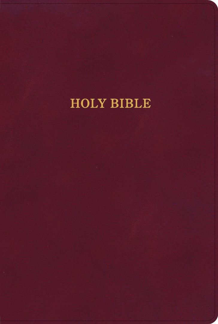 KJV Large Print Thinline Bible, Burgundy LeatherTouch - Re-vived