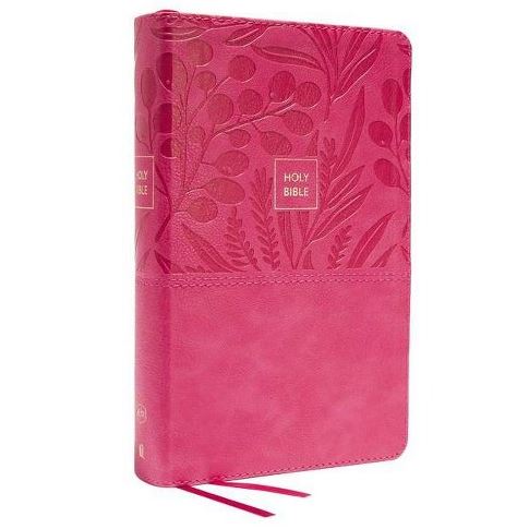 KJV Reference Bible Personal Size Leathersoft, Pink - Re-vived