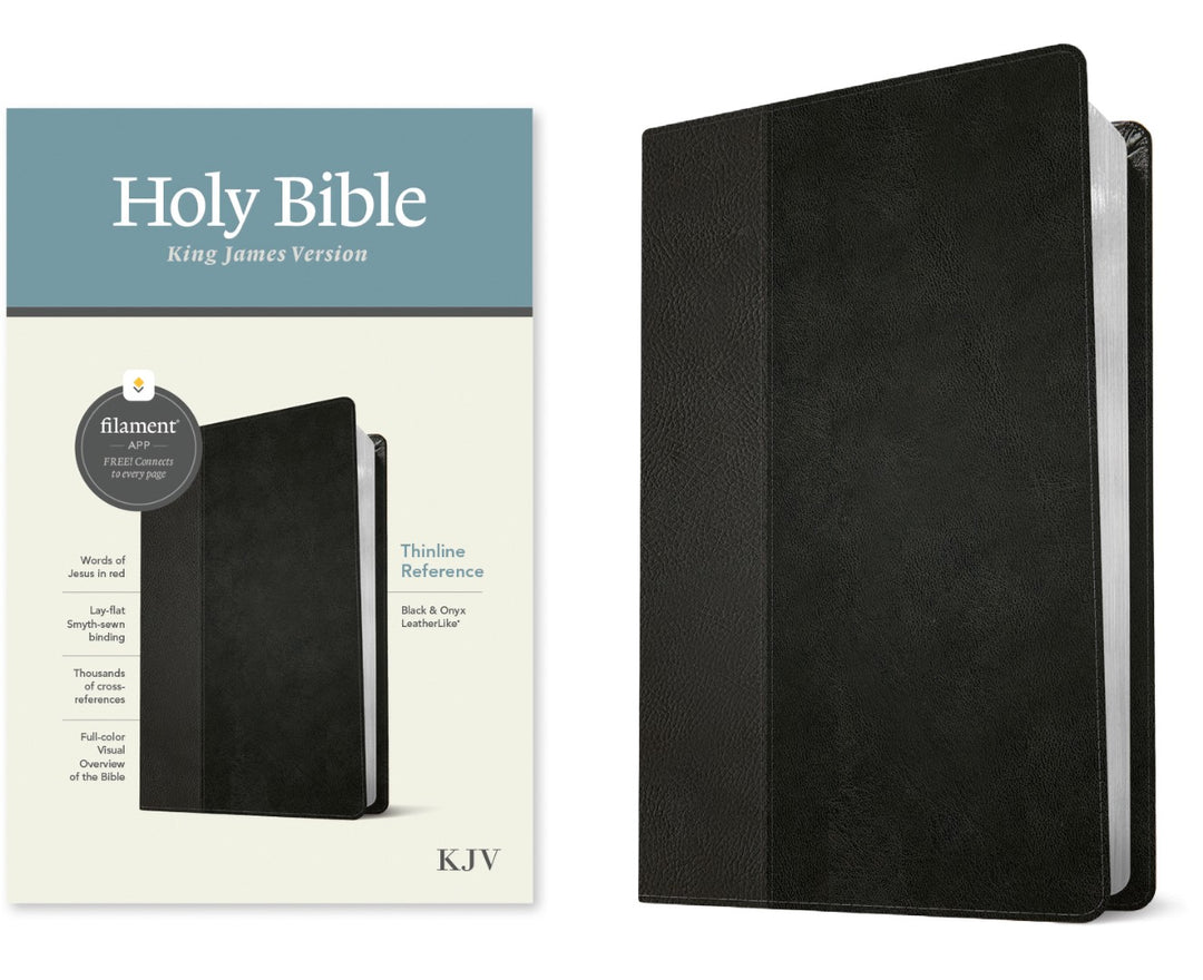 KJV Thinline Reference Bible, Filament Edition, Black - Re-vived