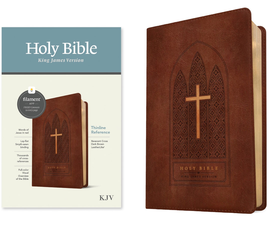 KJV Thinline Reference Bible, Filament Edition, Brown - Re-vived