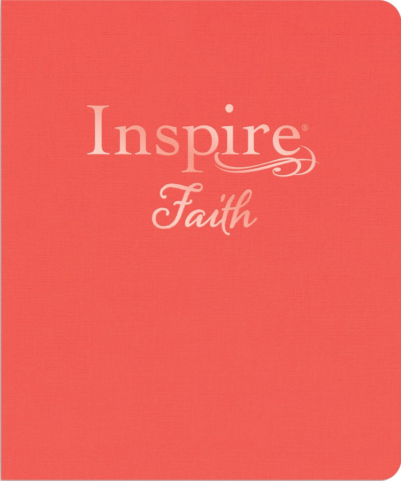 Inspire FAITH Bible Large Print NLT, Filament Edition, Coral
