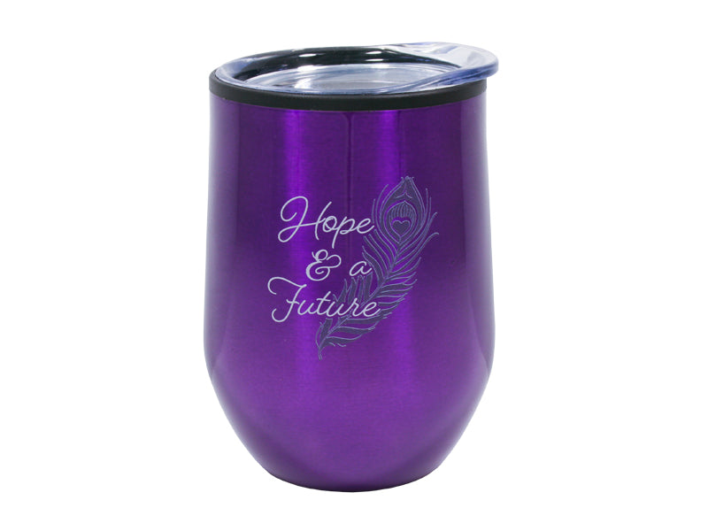 Mug Tumbler Stainless Steel Hope Purple 12oz - Re-vived