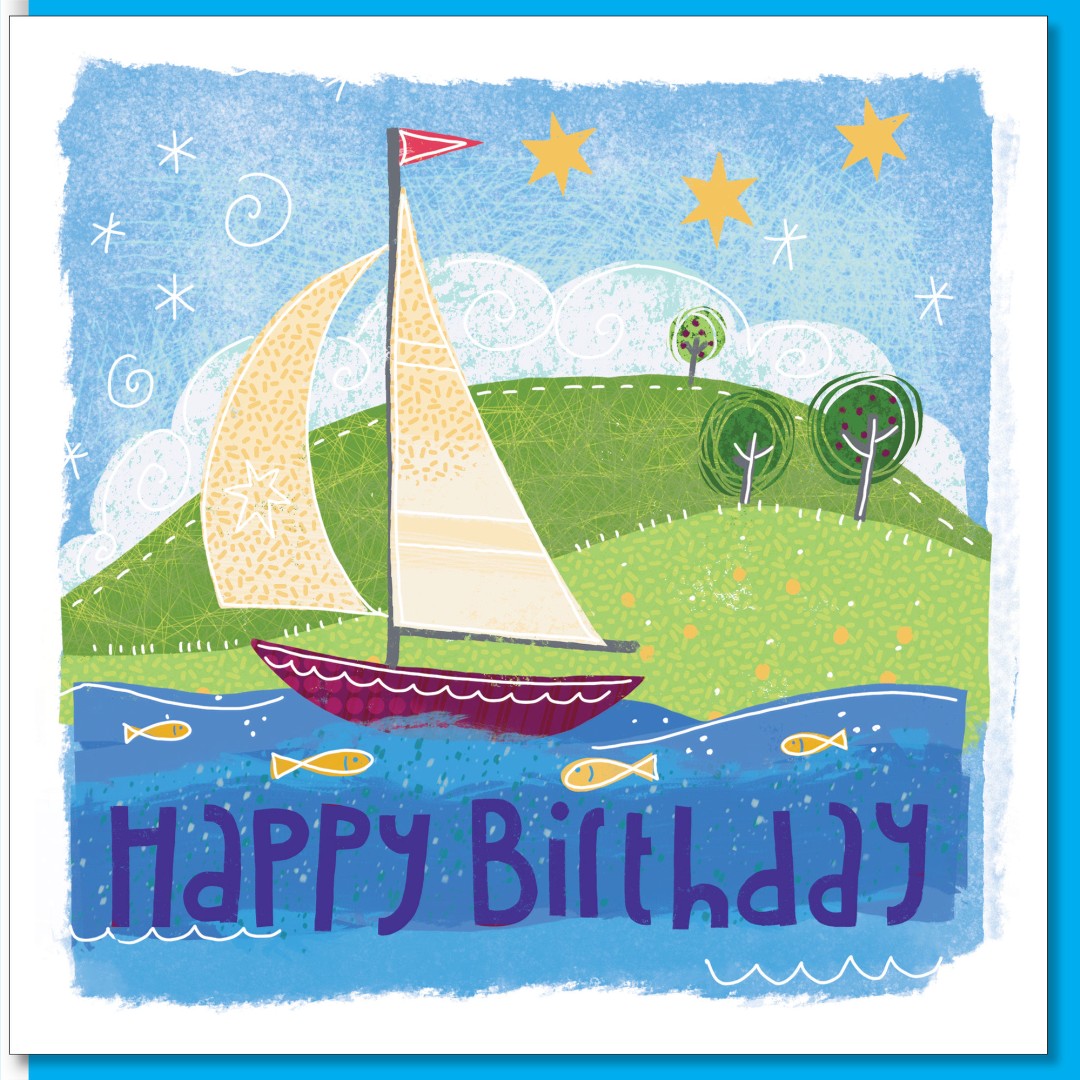 Birthday at Sea Greeting Card - Re-vived