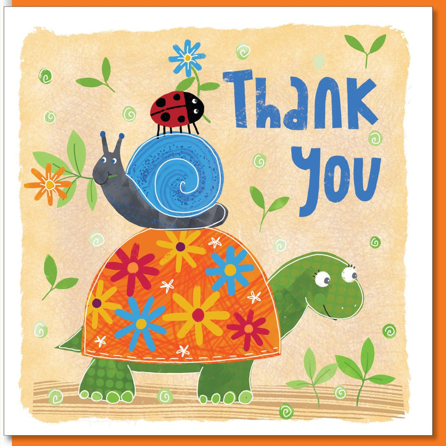 Tortoise Thank You Greetings Card - Re-vived